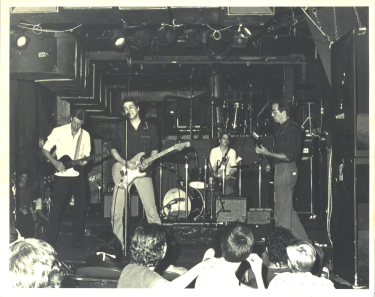 Chinese Forehead rocks the stage at CBGB, August 4, 1979